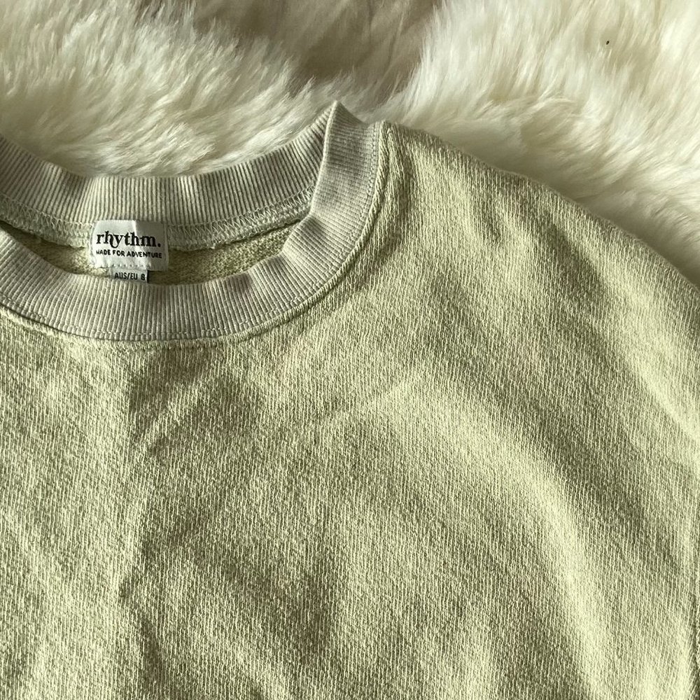 Rhythm Crewneck Sweater Faded Green XS